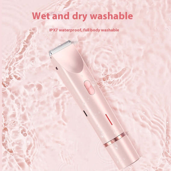 2 In 1 Hair Remover Women's Double Head Shaver Private Pubic Hair Trimmer Electric Razor Wet Dry Electric Body Hair $58.05 Dana Fashion Color: Blue set1 Power supply mode: USB Beauty Tools Overview: 1. Comfortable and Safe Shaving: Engineered for a painle