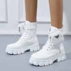 Fashion Pocket Mid-calf Platform Martin Boots - DanaFashionstore