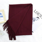 Annual Meeting Warm Cashmere Tassel Scarf - DanaFashionstore