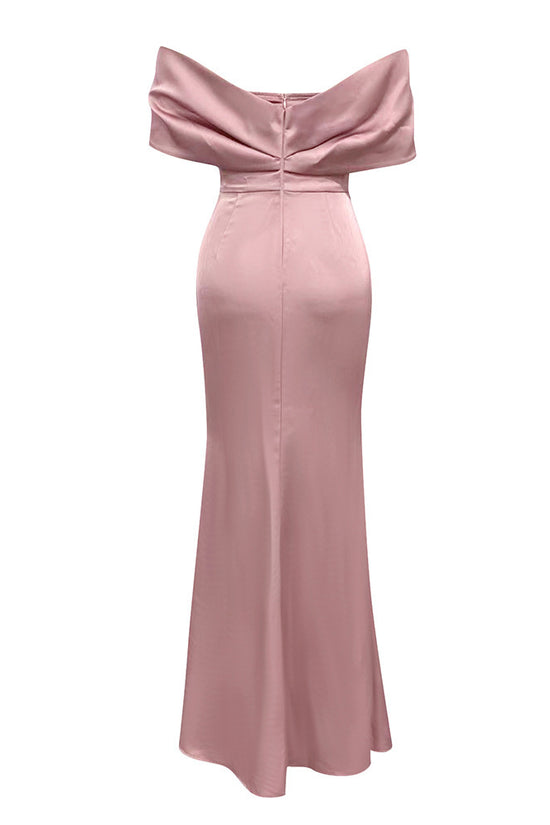 Elegant Off-the-shoulder Tube Top With Diamond Sitt Dress
