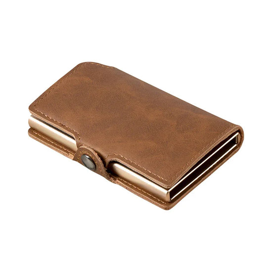 RFID ID Bank Card Holder PU Mini Metal Wallet - DanaFashionstore