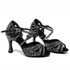 Silver high-heeled Latin dance shoes - DanaFashionstore