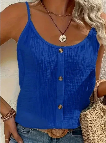 Vibrant Solid Color Cami Top - Sleek Sleeveless Design, Breathable Fabric, Perfect For Spring & Summer, Women's Casual Clothing, Ideal For Outdoor Activities, Daily Wear, And Vacation - DanaFashionstore