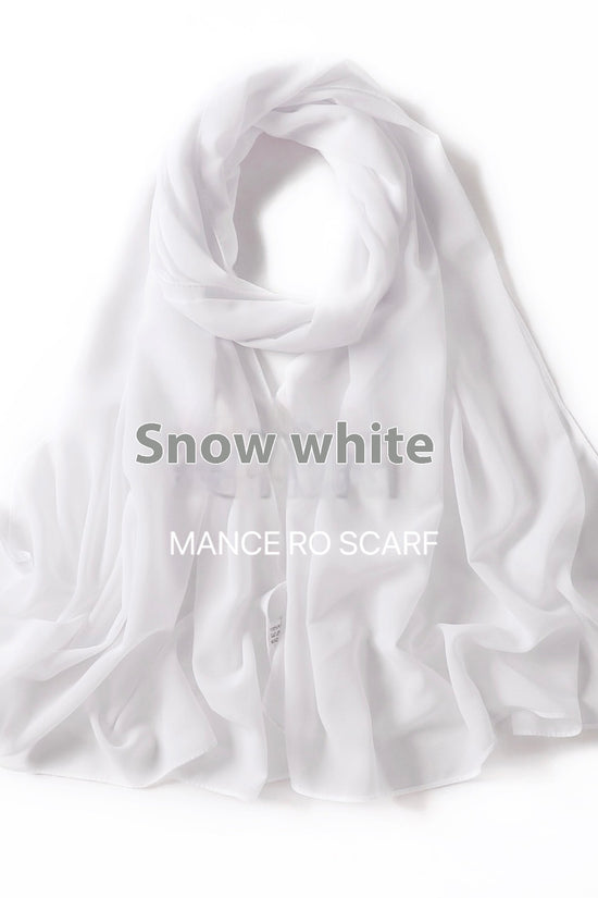 Pure Color Pearl Chiffon Scarf Headcloth Veil Chiffon Scarf