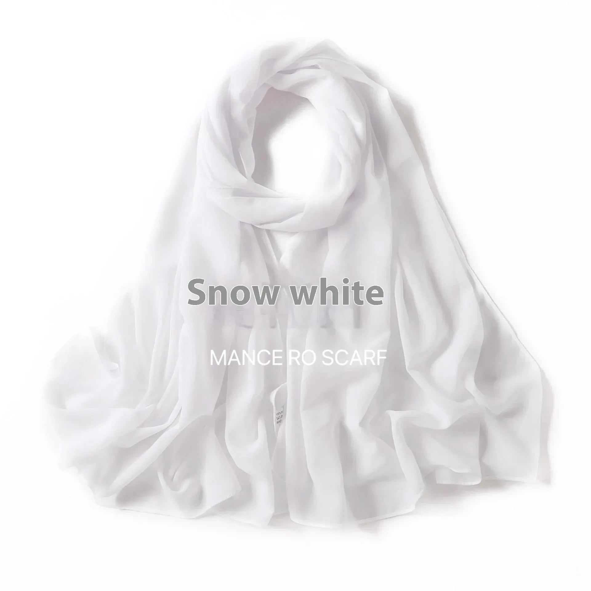 Pure Color Pearl Chiffon Scarf Headcloth Veil Chiffon Scarf - DanaFashionstore