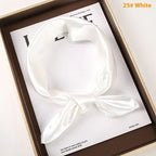 Solid Color Square Scarf Artificial Silk Small Square Towel - DanaFashionstore