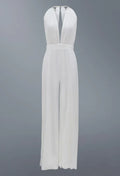 Deep V Halter Jumpsuit Casual Trousers - DanaFashionstore