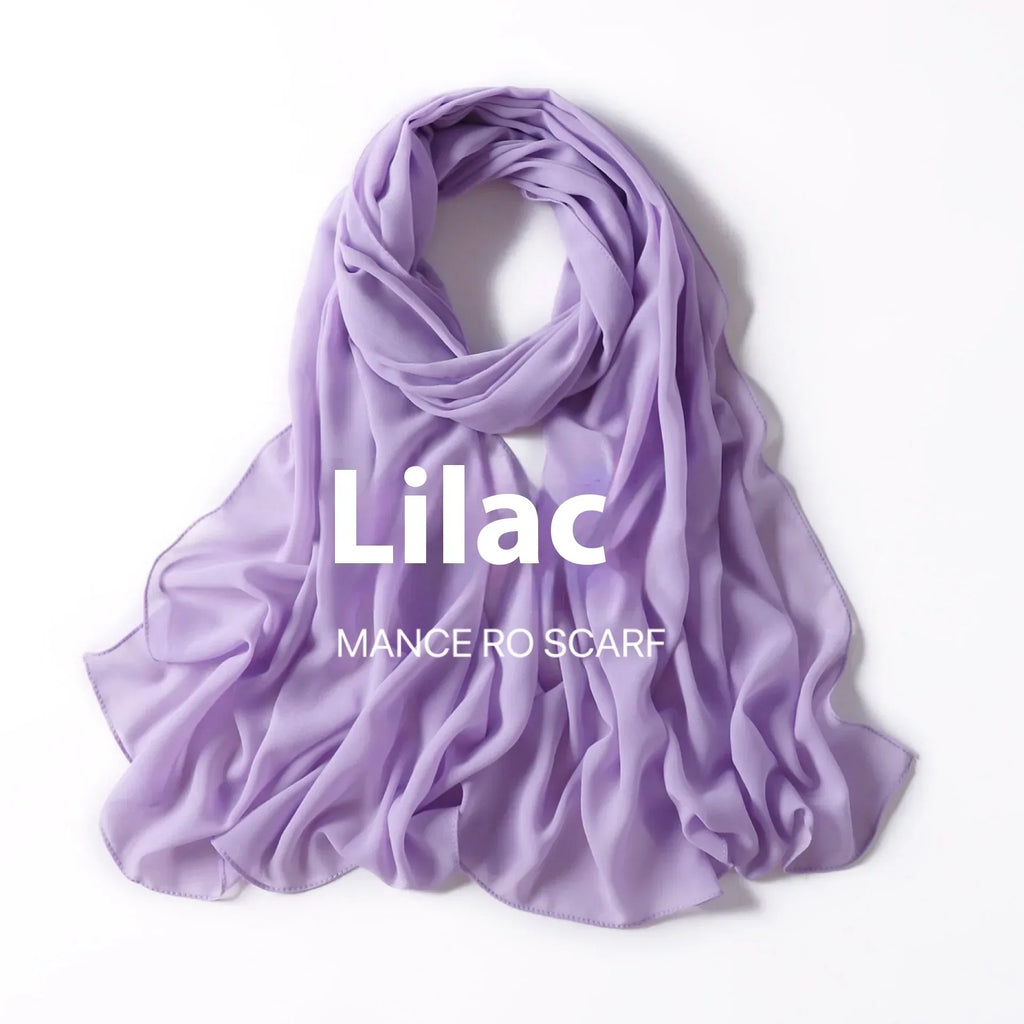 Pure Color Pearl Chiffon Scarf Headcloth Veil Chiffon Scarf - DanaFashionstore