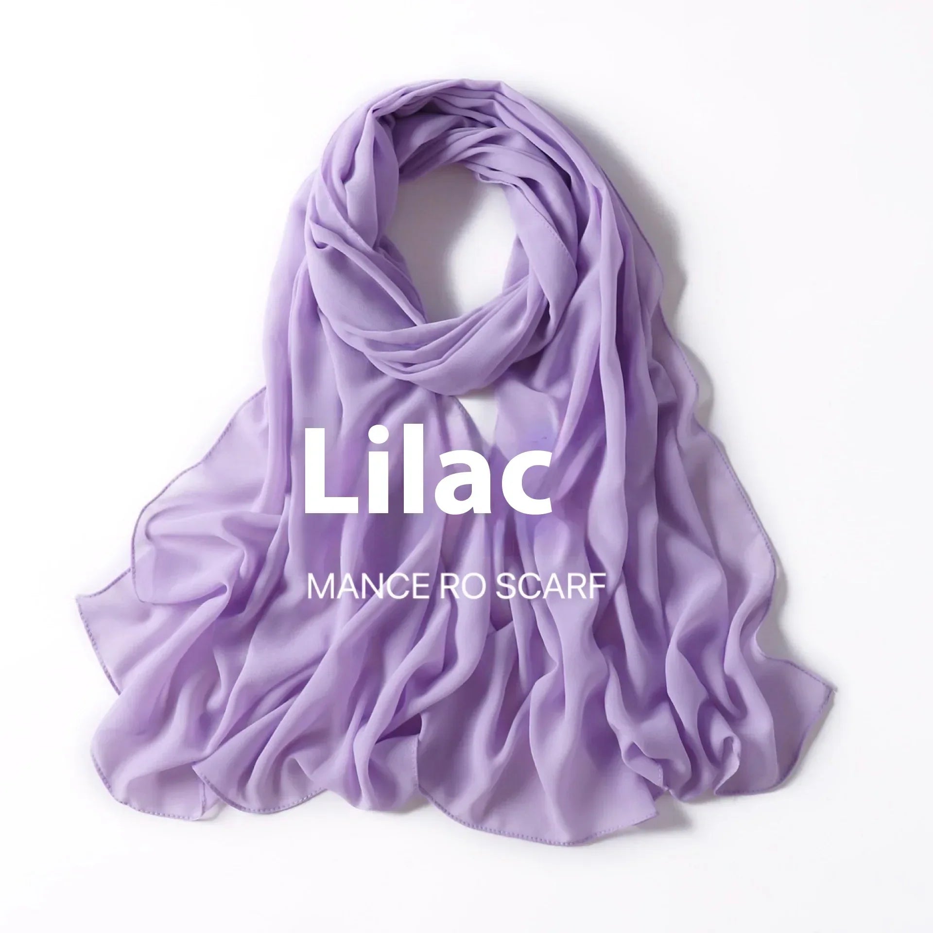 Pure Color Pearl Chiffon Scarf Headcloth Veil Chiffon Scarf - DanaFashionstore