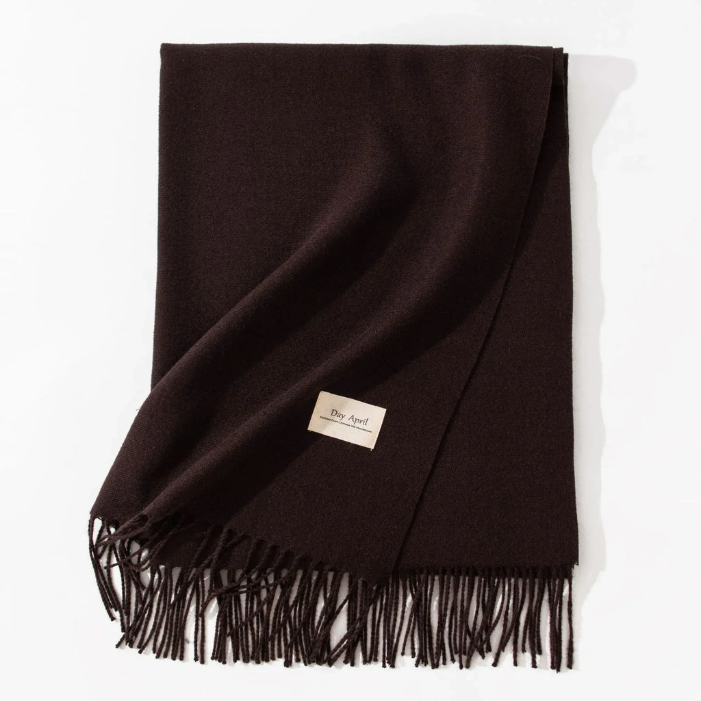 Pure Color Artificial Cashmere Scarf Women's Winter High-grade Shawl - DanaFashionstore
