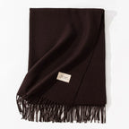 Pure Color Artificial Cashmere Scarf Women's Winter High-grade Shawl - DanaFashionstore