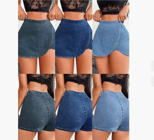 Slim-fit Denim Skirt Shorts For Women - DanaFashionstore