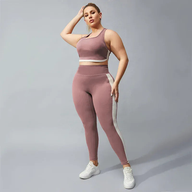 Running Yoga Racerback Type Nude Contrast Fitness Pants For Women - DanaFashionstore