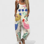 Digital 3D Print Button Suspenders 2026 - Casual Trousers Jumpsuit - DanaFashionstore