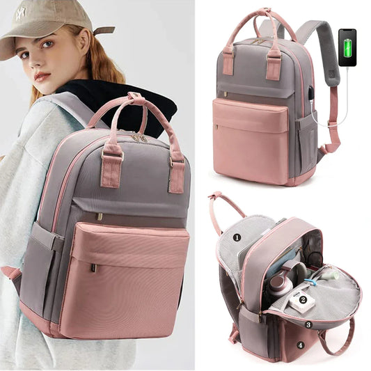 Girls Backpack Fashion Large Capacity Laptop Bag Portable Travel Backpack - DanaFashionstore
