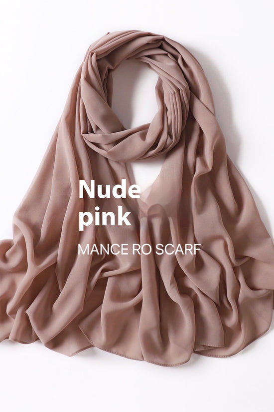 Pure Color Pearl Chiffon Scarf Headcloth Veil Chiffon Scarf