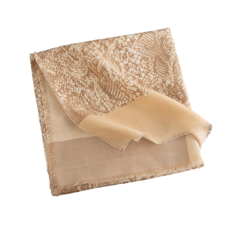 Leopard Print Artificial Cashmere Scarf Women's Warm Scarf Winter