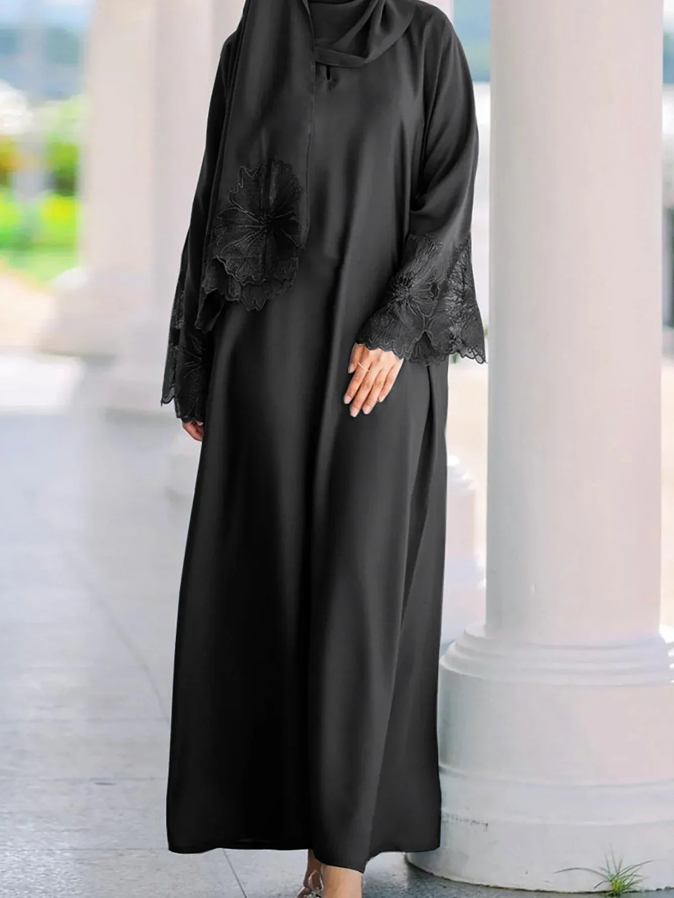 Muslim Robe Malay Indonesian Dress with Headscarf - Traditional Islamic Clothing - DanaFashionstore
