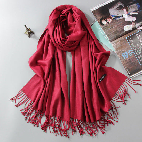 Fashion Cashmere Dual-use Shawl Warm Scarf