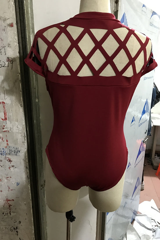 Burnt flower ripped jumpsuit