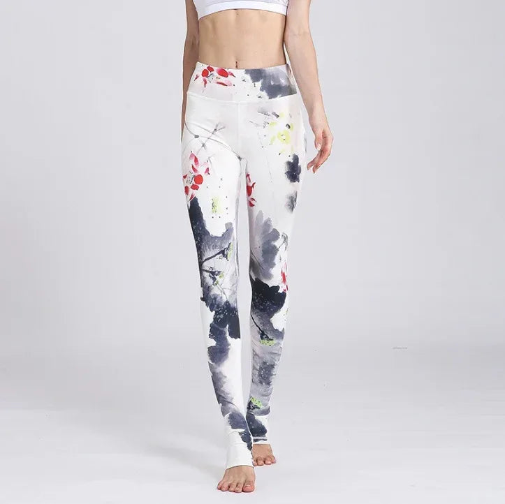 Women Sexy Yoga Pants Printed Dry Fit Sport Pants Elastic Fitness Gym Pants Workout Running Tight Sport Leggings Female Trousers - DanaFashionstore