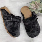 Independent Station Cross-border Oversized Shoes Women's Spring And Autumn European And American New Leopard Print Semi Slippers Shoes Lazy Shoes Peas Shoes - DanaFashionstore