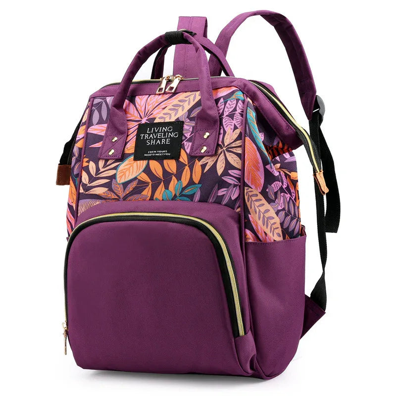 Printed mommy backpack - DanaFashionstore