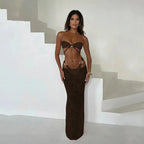 Bikini Tube Top Women's Swimsuit Long Skirt 3 Pieces Suit - DanaFashionstore