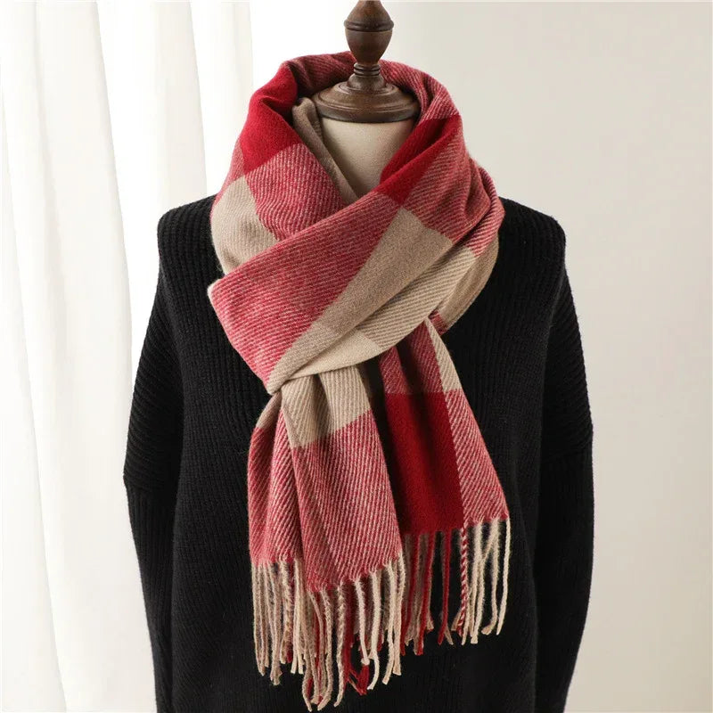 Thick Warm Outer Shawl Tassel South Korea Artificial Cashmere Scarf - DanaFashionstore