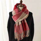 Thick Warm Outer Shawl Tassel South Korea Artificial Cashmere Scarf - DanaFashionstore