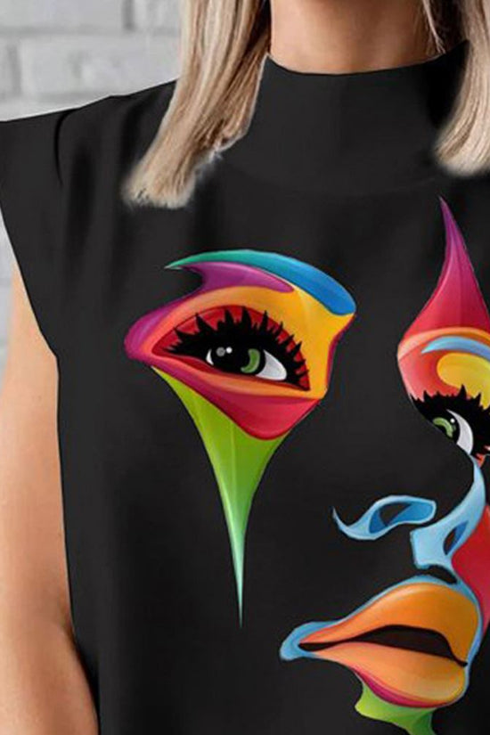 Women's Printed Sleeveless Casual Top