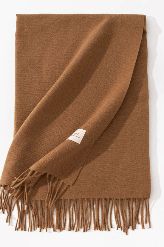 Pure Color Artificial Cashmere Scarf Women's Winter High-grade Shawl