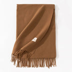 Pure Color Artificial Cashmere Scarf Women's Winter High-grade Shawl - DanaFashionstore