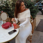 Off-the-shoulder Knitted Base Skirt Women - DanaFashionstore