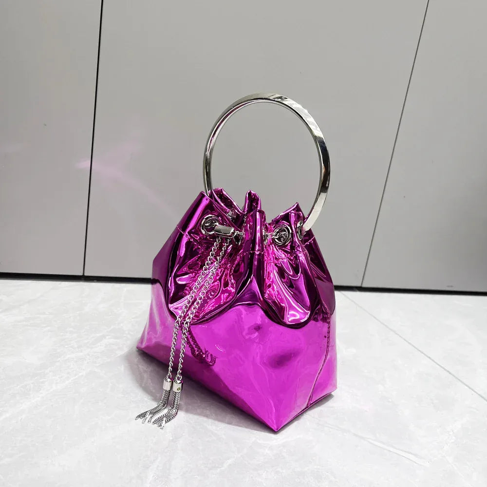 Women's Metallic Chain Shoulder Messenger Bag - DanaFashionstore