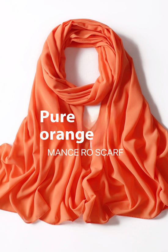 Pure Color Pearl Chiffon Scarf Headcloth Veil Chiffon Scarf