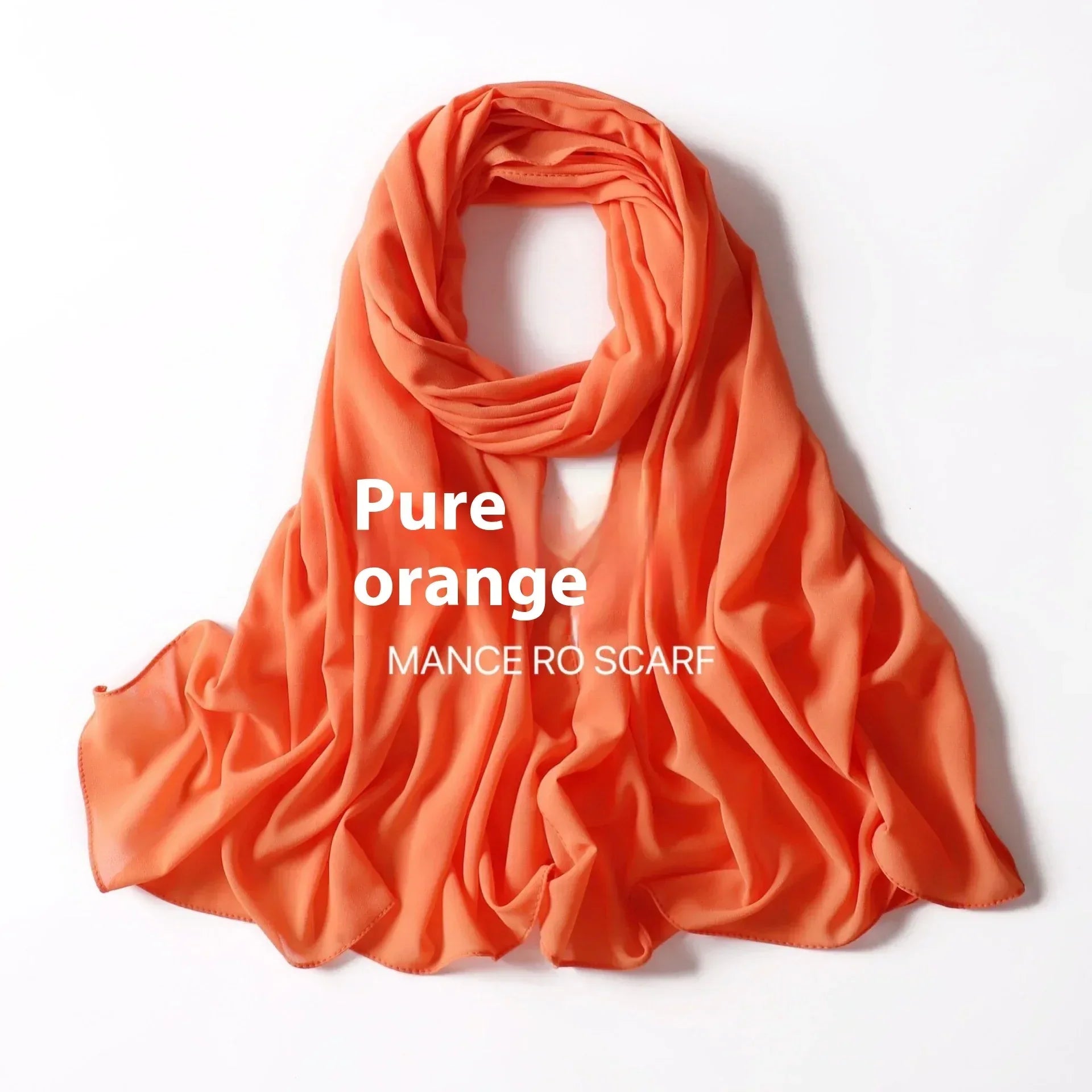 Pure Color Pearl Chiffon Scarf Headcloth Veil Chiffon Scarf - DanaFashionstore