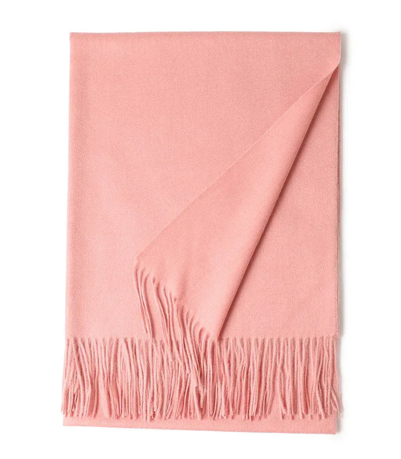 New Solid Color Wool Long Beard Warm Tassel Scarf Thick - DanaFashionstore