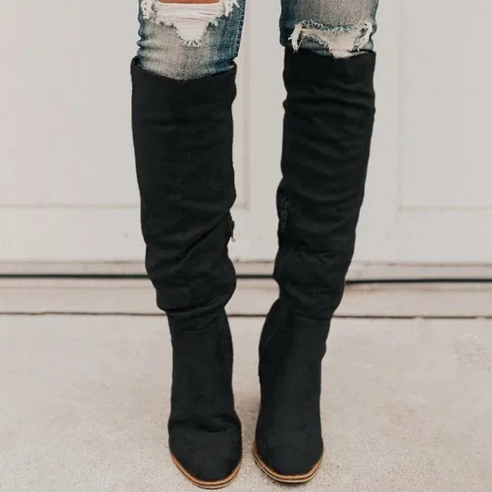 Block heel retro high boots - DanaFashionstore