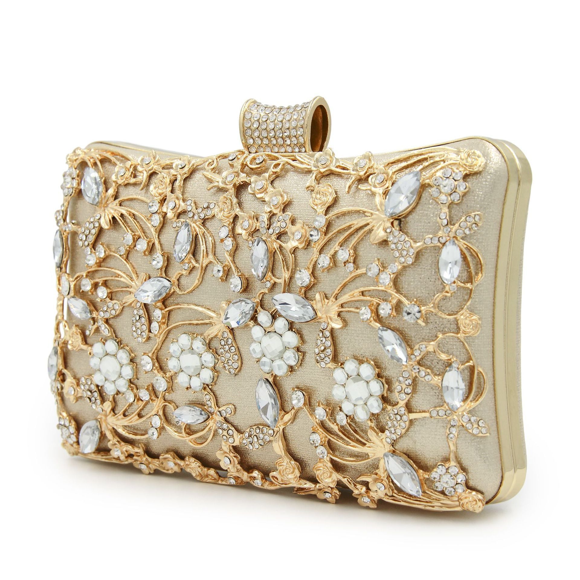 Hollow diamond cheongsam bag rhinestone bag clutch shoulder - Dana Fashion