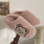 Women's Cute Home Plush Soft Soled Bear Warm Cotton Slippers - DanaFashionstore