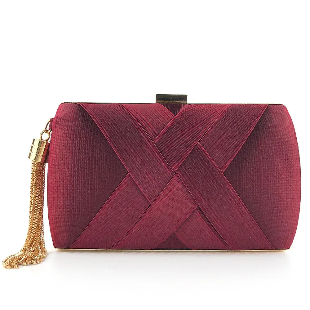 Dinner Satin Fashion Tassel Clutch - DanaFashionstore