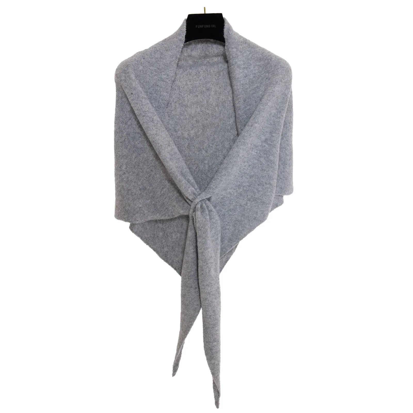 Winter Triangular Shawl INS Solid Color Soft Thickened Knitted Neck Wrap Korean Version Warm Shawl For Women - DanaFashionstore