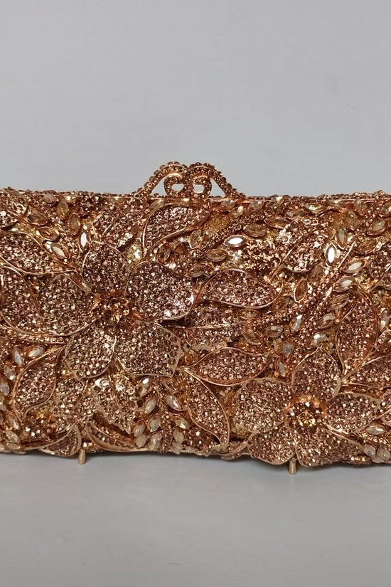 Flower Diamond Banquet Rhinestone Clutch Bridal Wedding Bag Dana Fashion