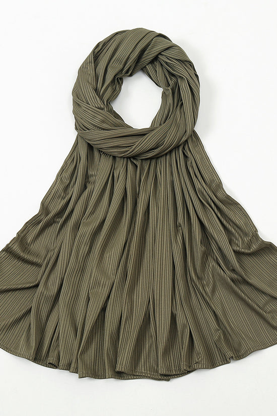 Women's Knitted Thread Cotton Striped Solid Color Scarf