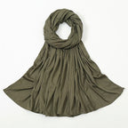 Women's Knitted Thread Cotton Striped Solid Color Scarf - DanaFashionstore