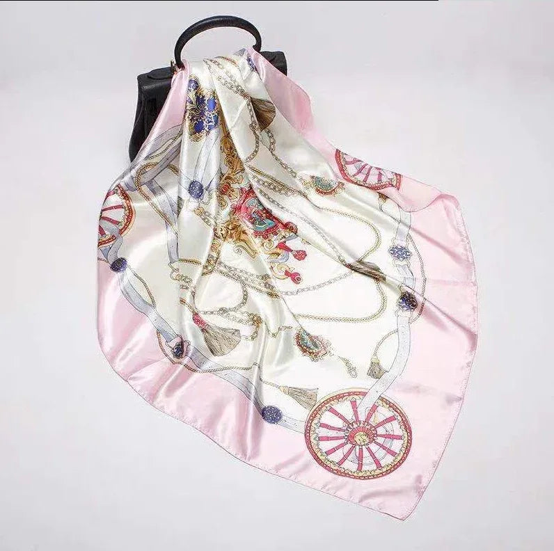 Digital Printed Square Silk Scarf - DanaFashionstore