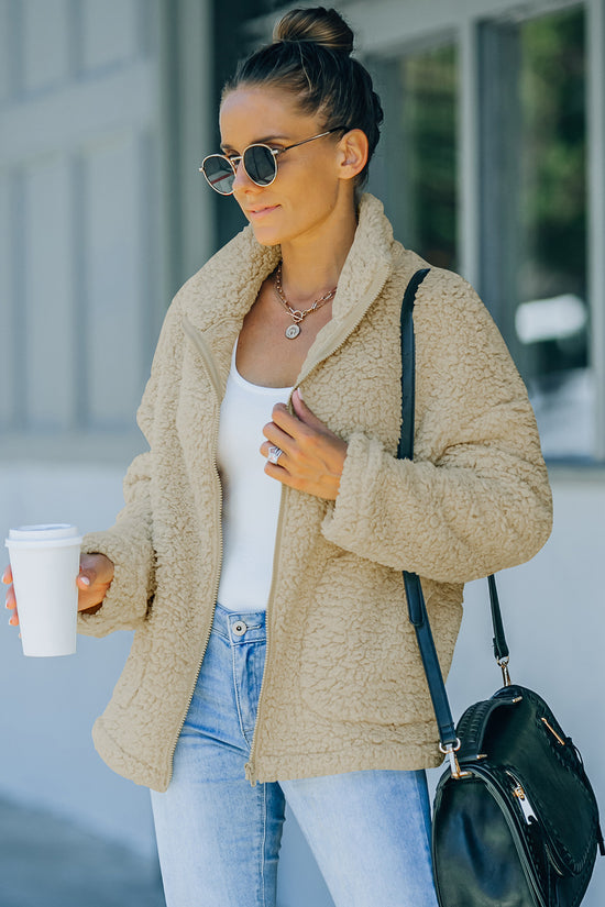 Fashionable Plush Warm Jacket Women