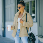 Fashionable Plush Warm Jacket Women - DanaFashionstore