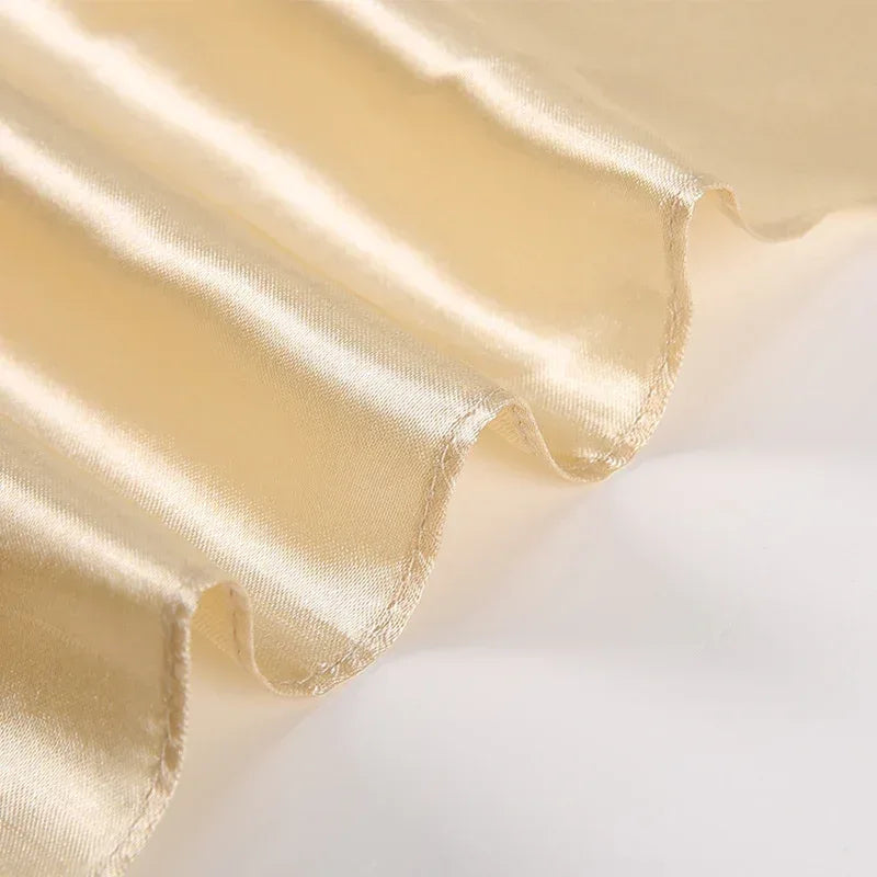 Solid Color Square Scarf Artificial Silk Small Square Towel - DanaFashionstore
